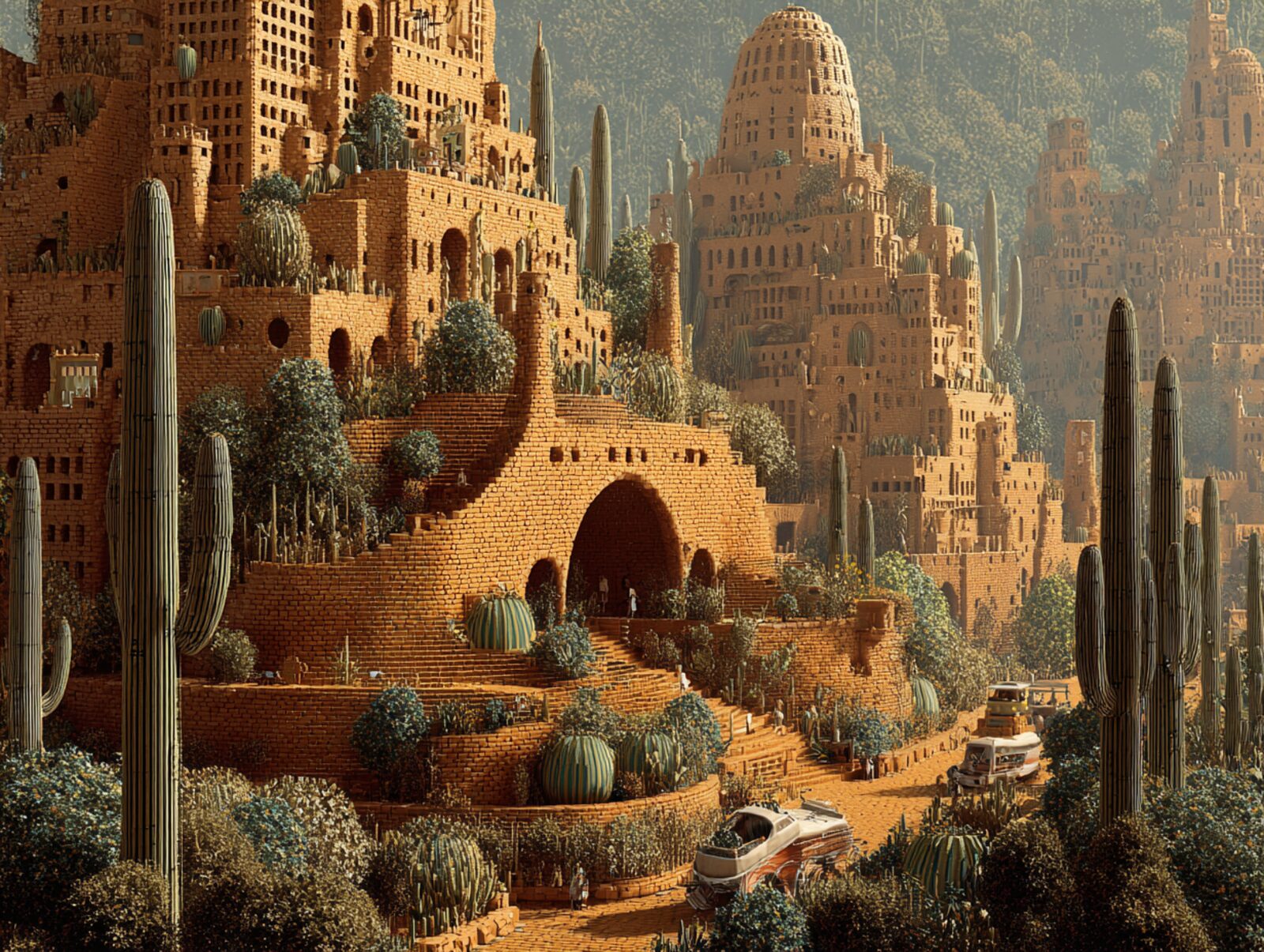 Terraces and bridges